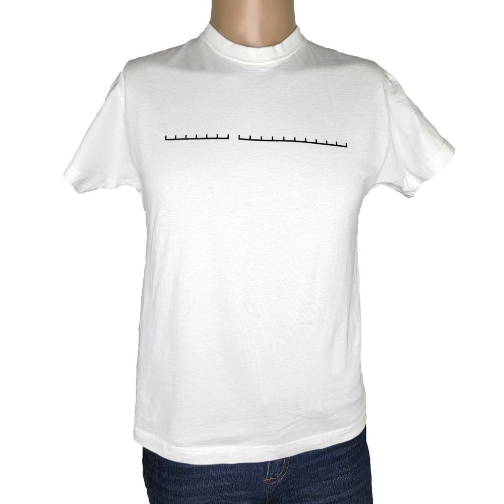 Random Identities JS-83 Ruler Logo Cotton T Shirt Sz XS